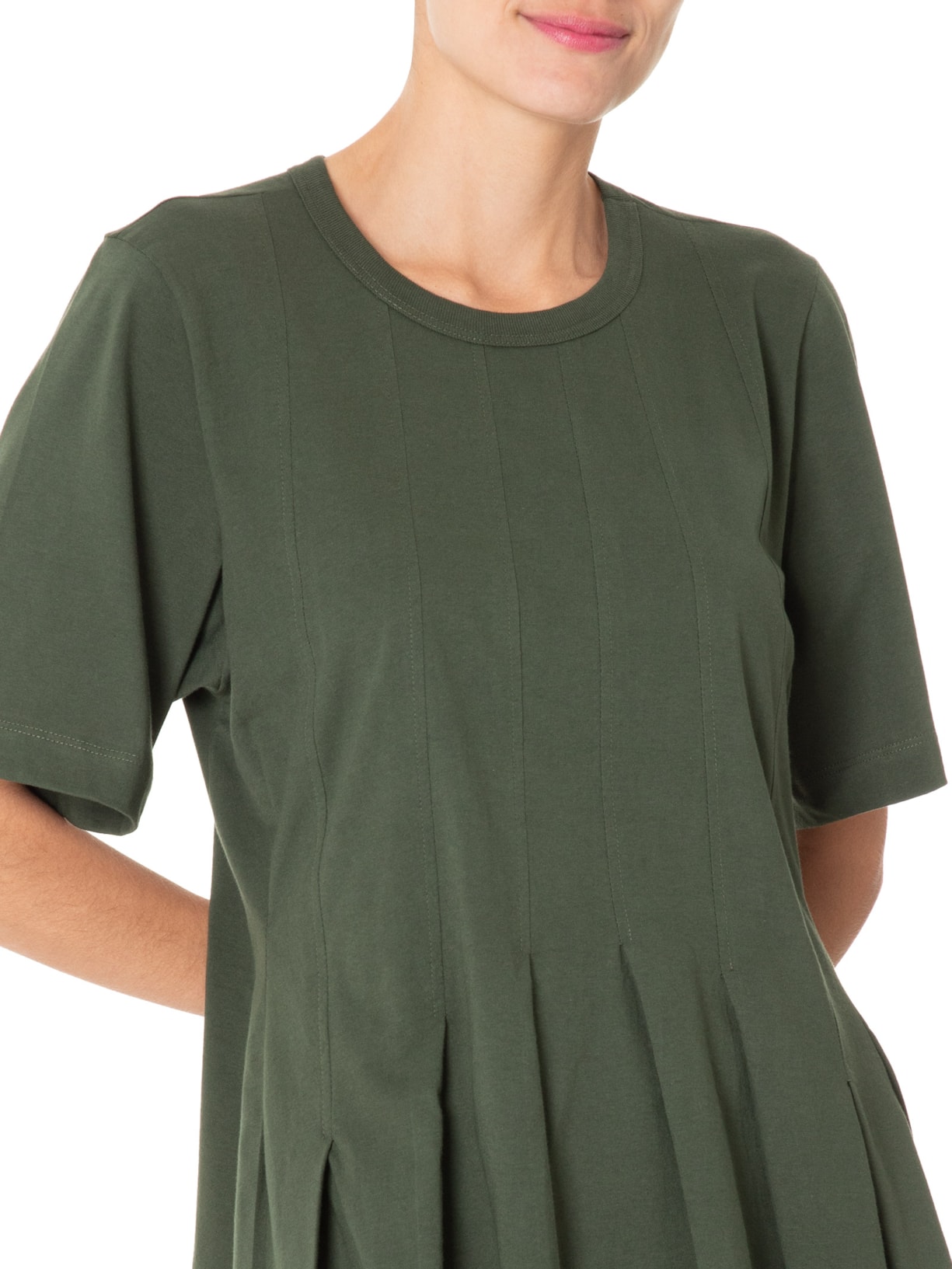 Camiseta Feminina Pregas Verde Farm