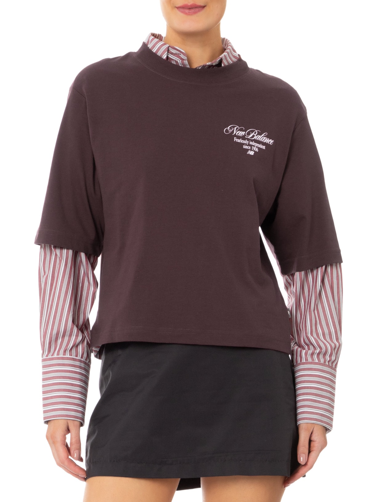 Camiseta Feminina Pressed Flowers Marrom New Balance