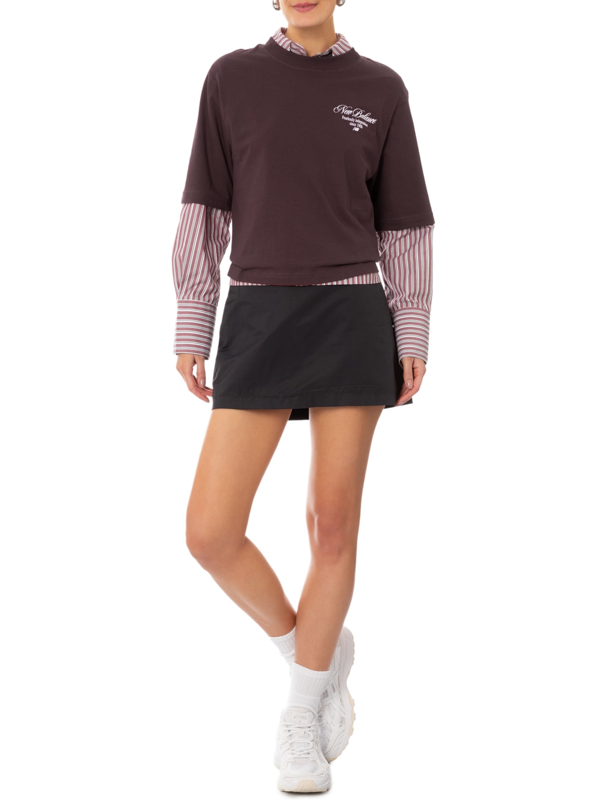 Camiseta Feminina Pressed Flowers Marrom New Balance