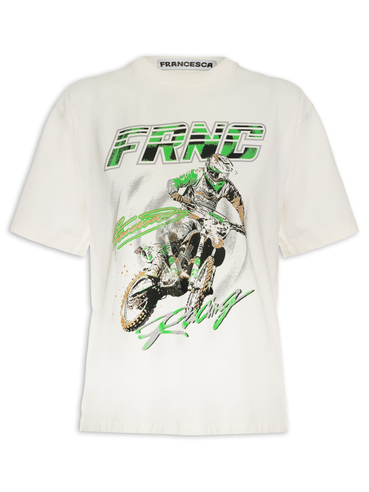 Camiseta Feminina Racing - Off White
