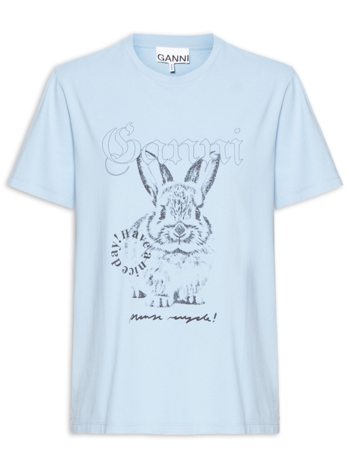 Camiseta Feminina Re-Cut Basic Cotton Jersey Rela - Azul