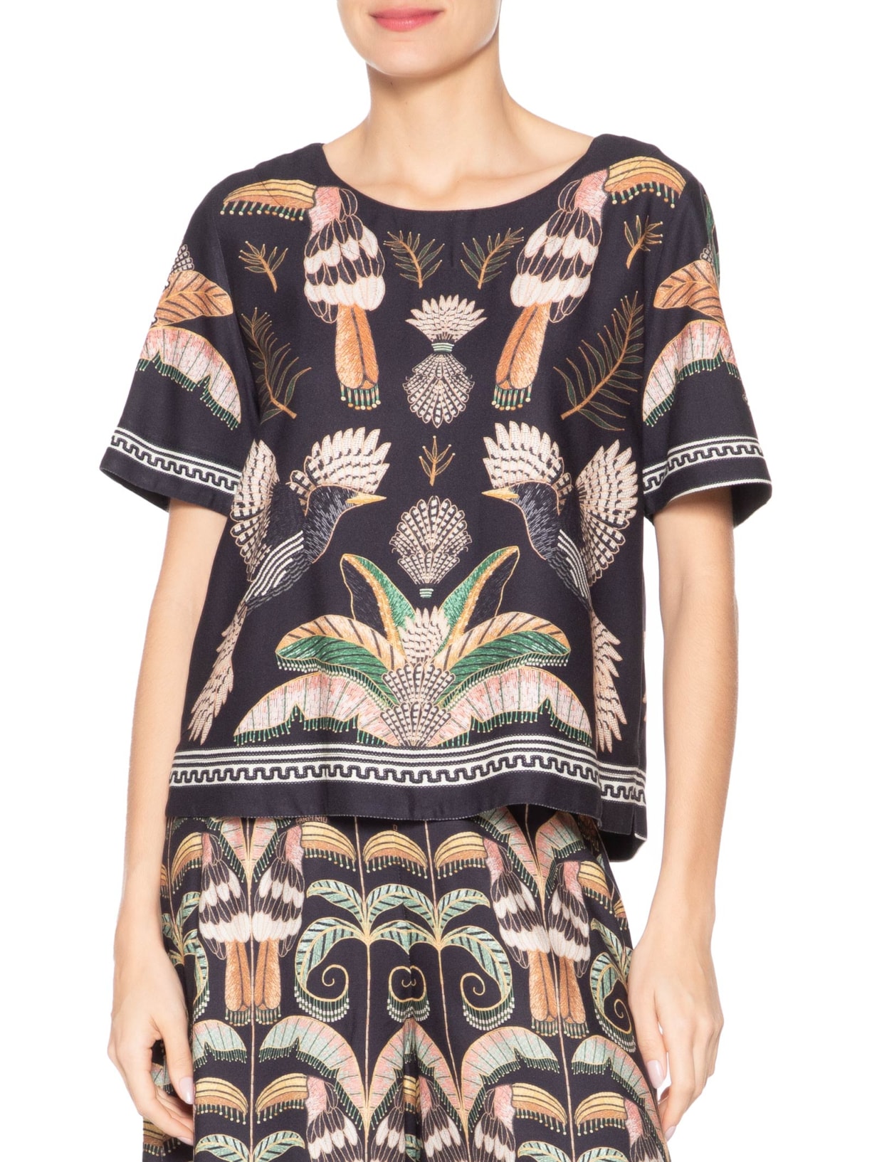 Camiseta Feminina Recanto Dos Pássaros Preto Farm