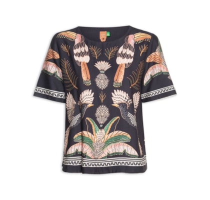 Camiseta Feminina Recanto Dos Pássaros - Preto