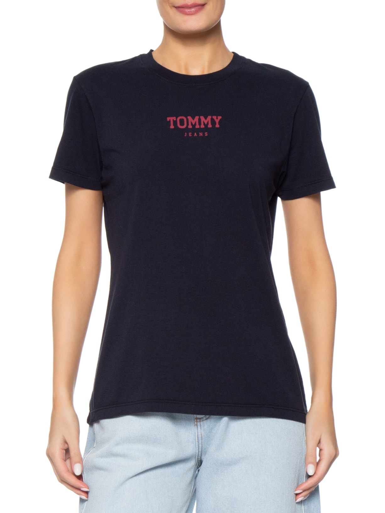 Camiseta Feminina Reg Essential Logo 2 Tee  – Azul Tommy Jeans