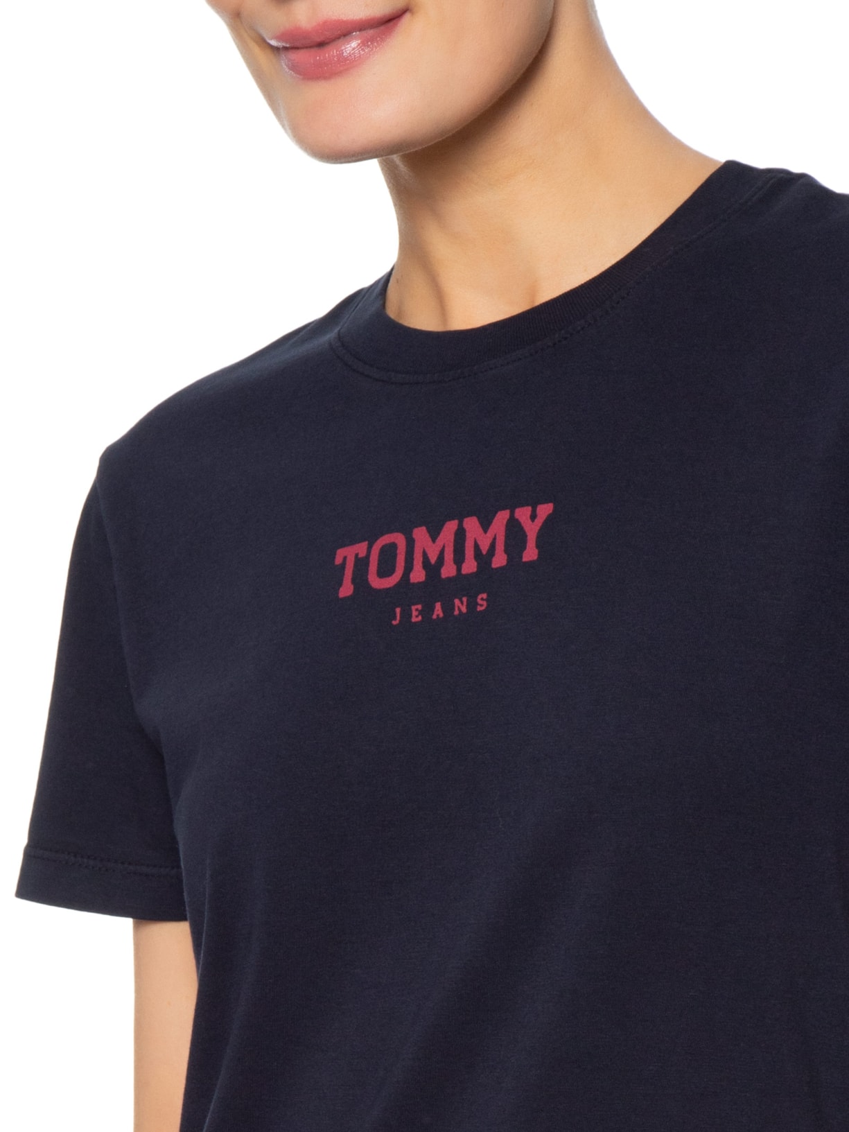 Camiseta Feminina Reg Essential Logo 2 Tee  – Azul Tommy Jeans