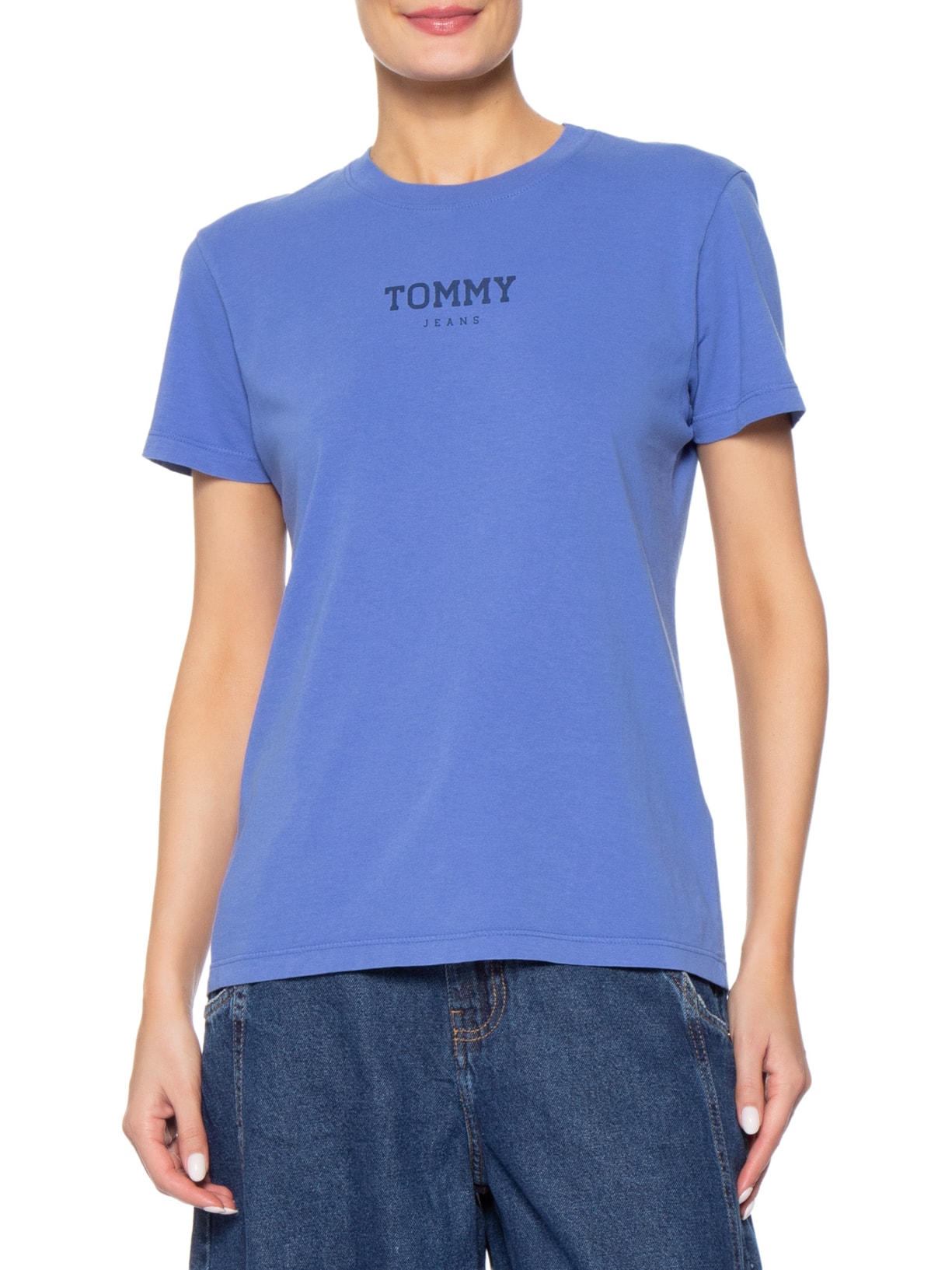 Camiseta Feminina Reg Essential Logo 2 Tee  – Azul Tommy Jeans