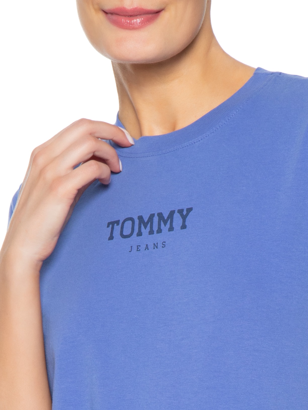 Camiseta Feminina Reg Essential Logo 2 Tee  – Azul Tommy Jeans