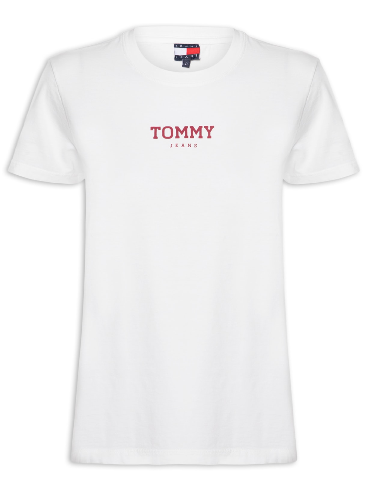 Camiseta Feminina Reg Essential Logo 2 Tee  – Branco Tommy Jeans
