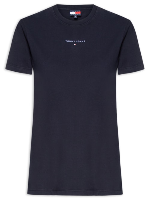 Camiseta Feminina Reg Linear SS Tee – Azul