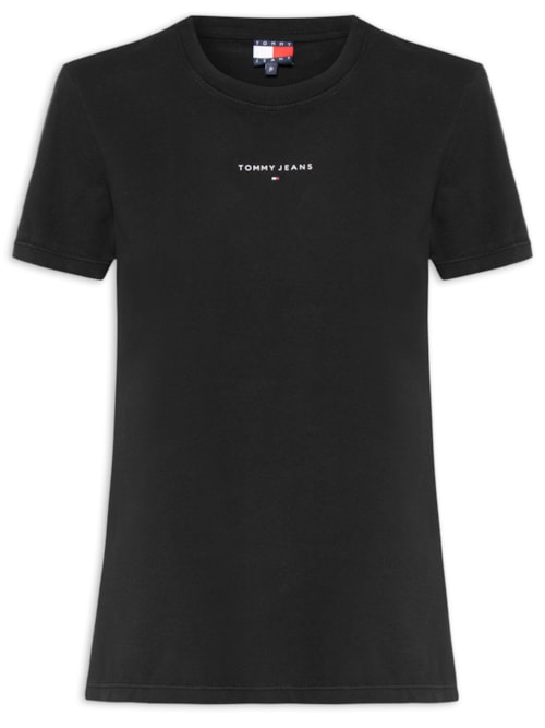 Camiseta Feminina Reg Linear SS Tee – Preto