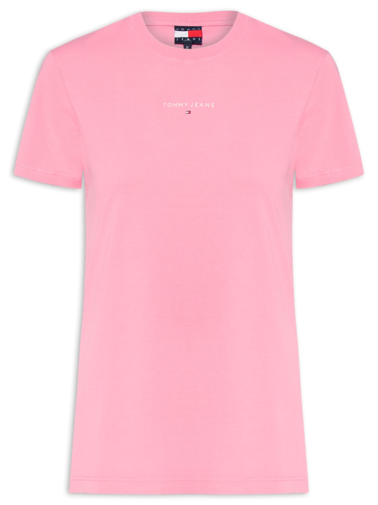 Camiseta Feminina Reg Linear SS Tee – Rosa Tommy Jeans
