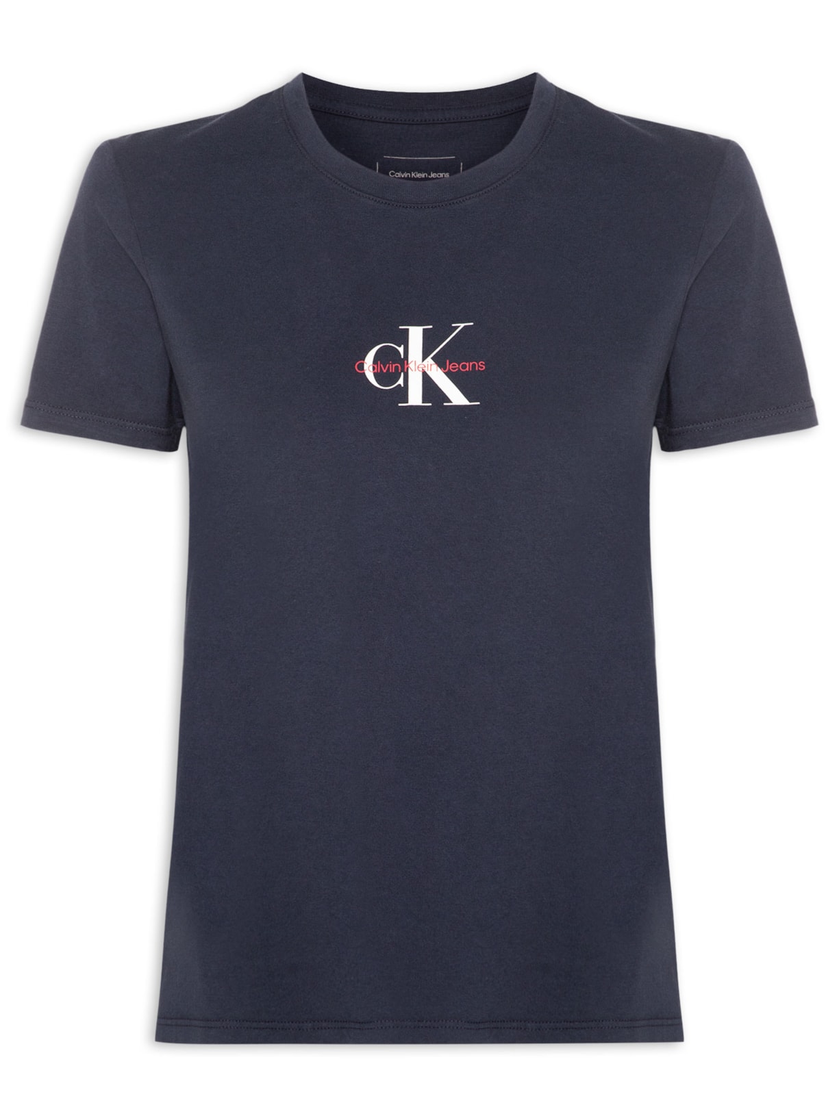 Camiseta Feminina Reissue Centralizado Azul Calvin Klein Jeans