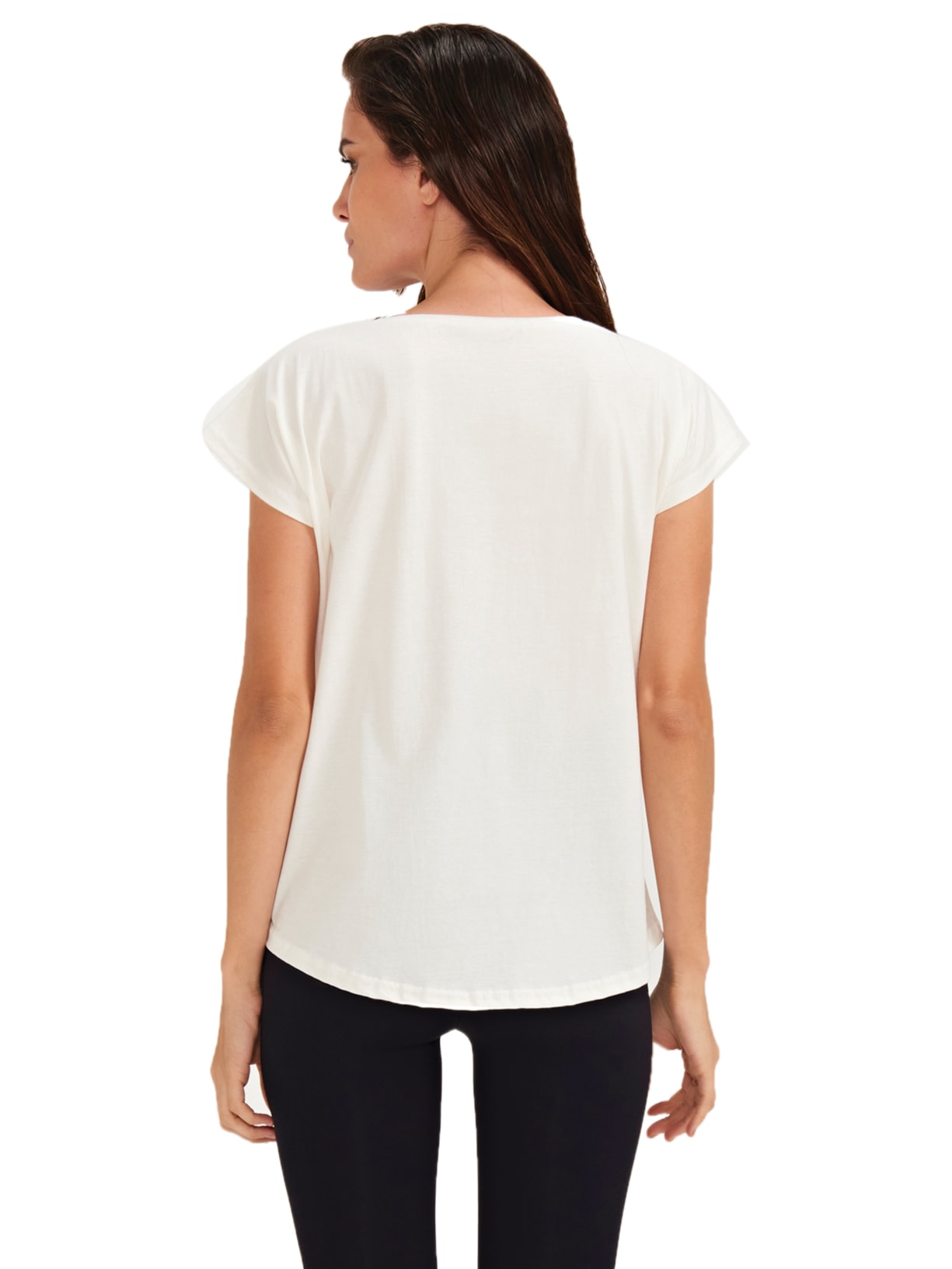Camiseta Feminina Relax Branco Triya