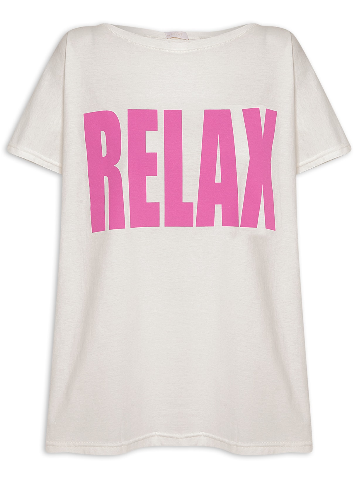Camiseta Feminina Relax Branco Triya