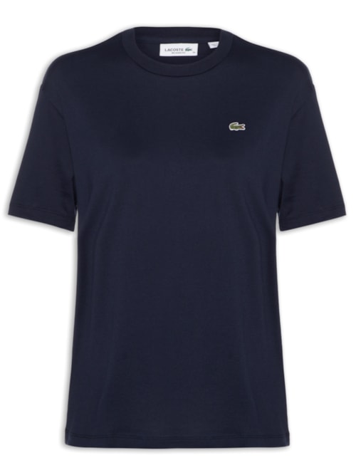 Camiseta Feminina Relaxed Fit Algodão Pima - Azul