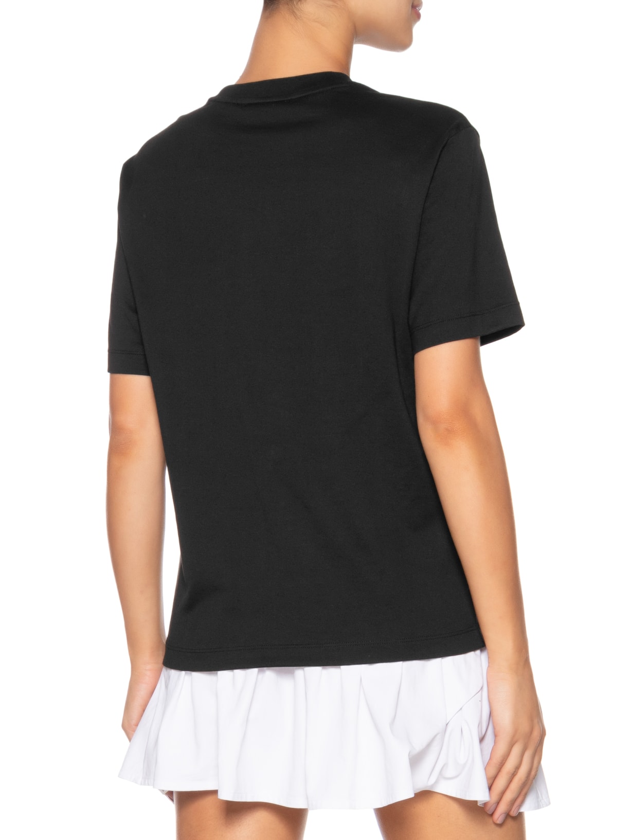 Camiseta Feminina Relaxed Fit Algodão Pima Preto Lacoste