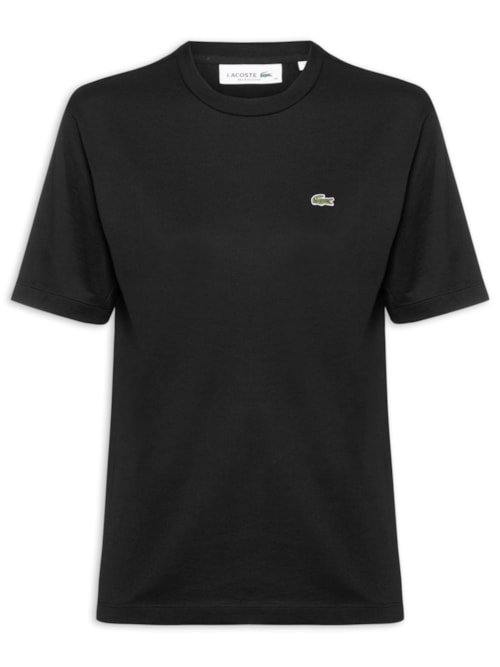 Camiseta Feminina Relaxed Fit Algodão Pima - Preto