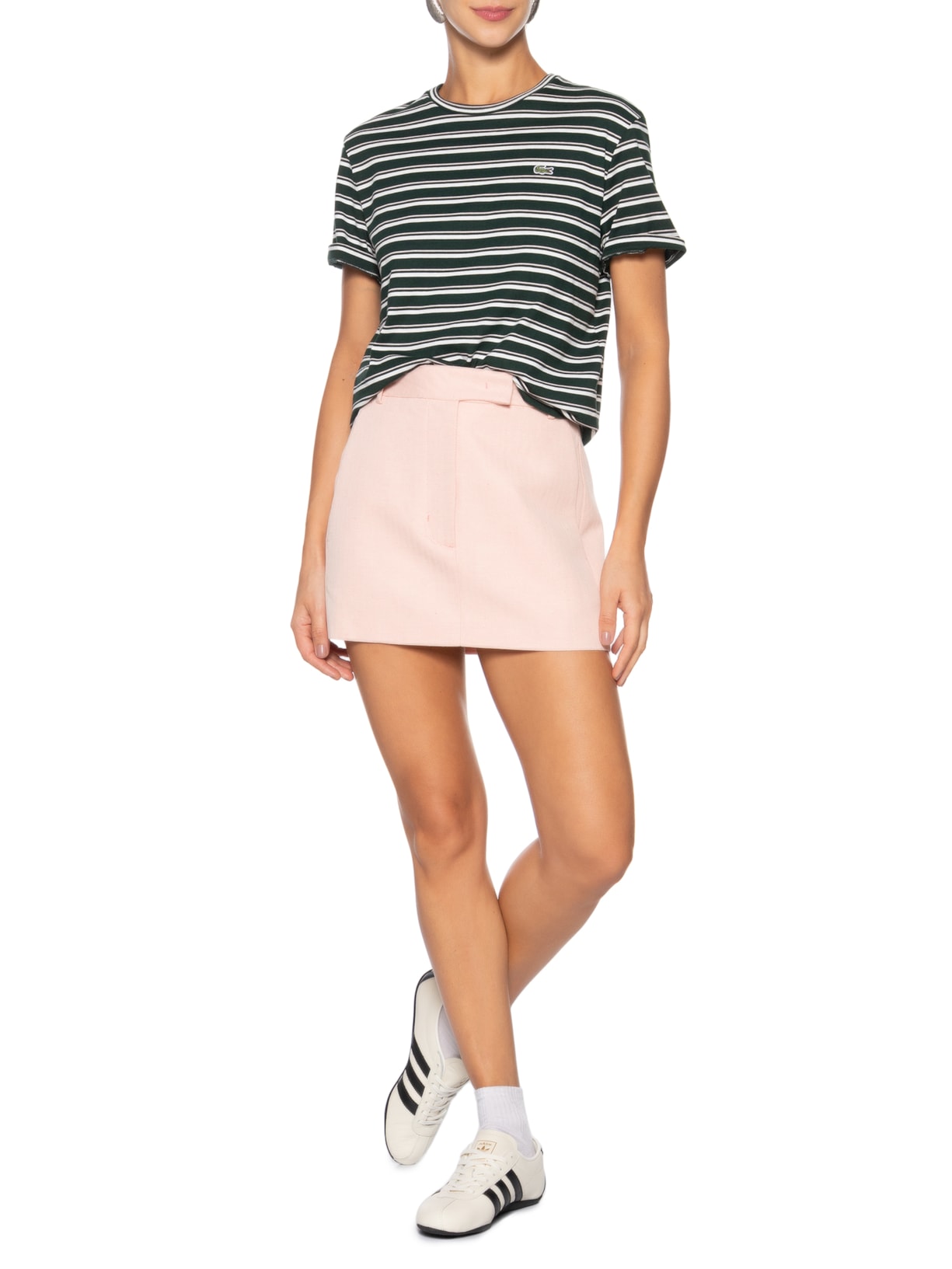 Camiseta Feminina Relaxed Fit Algodão Pima Verde Lacoste