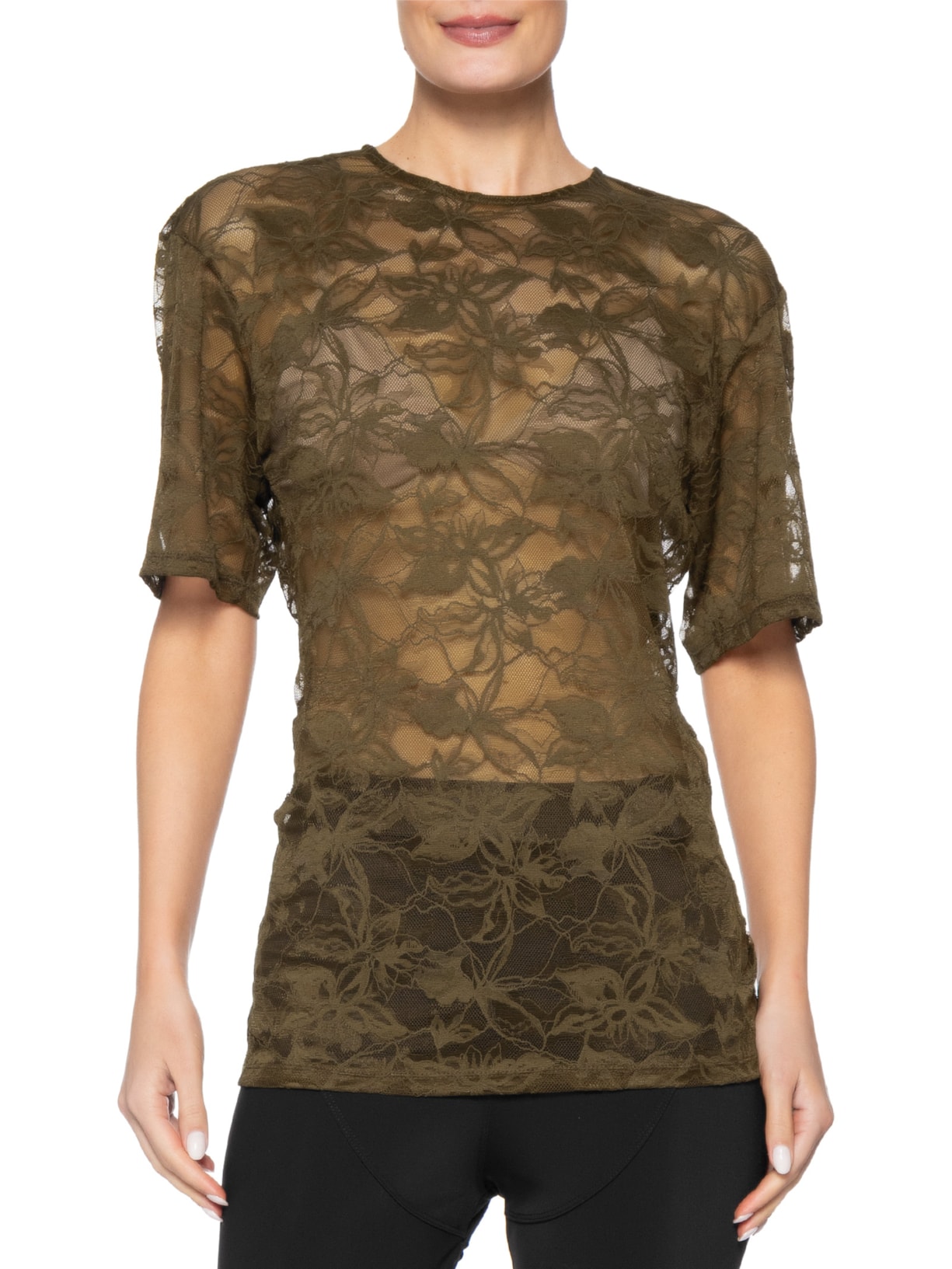 Camiseta Feminina Renda Helena Verde Bo.bô
