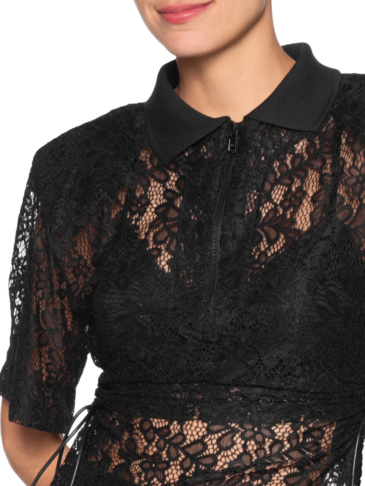 Camiseta Feminina Renda Preto Lo De Lui + Le Barb
