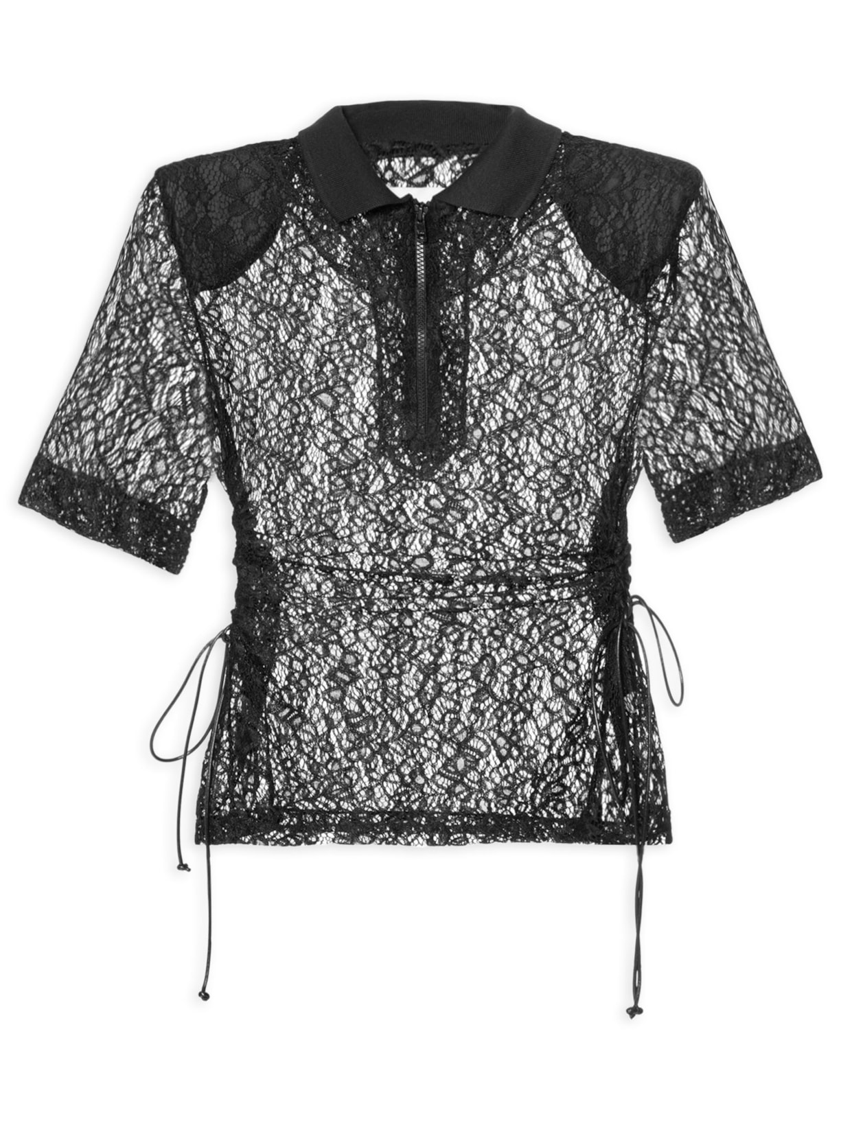 Camiseta Feminina Renda - Preto
