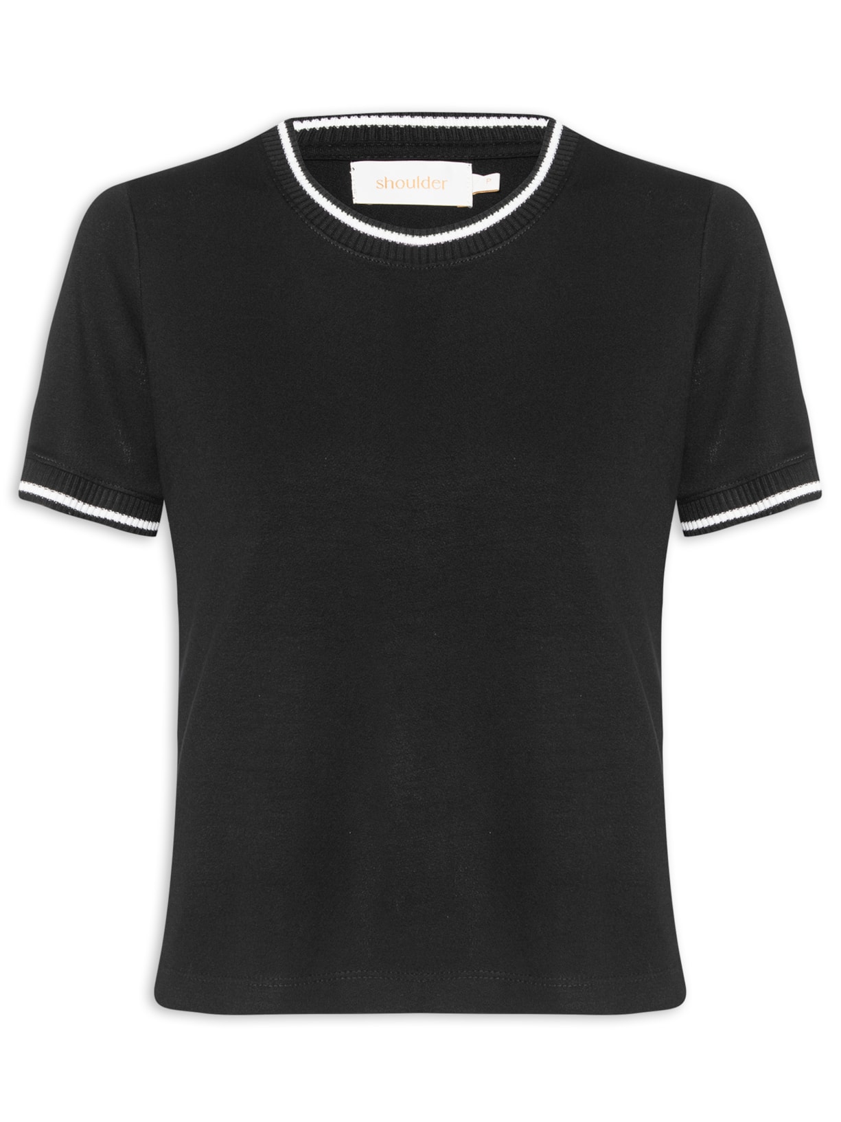 Camiseta Feminina Retilínea - Preto