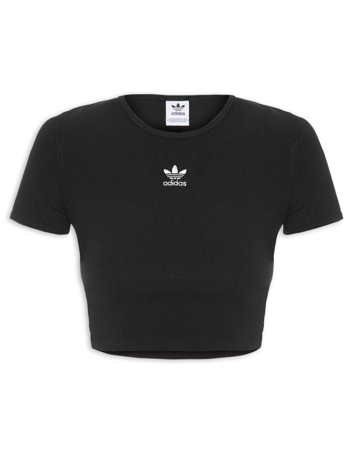 Camiseta Cropped adidas Sportswear Logo Preta - Compre Agora