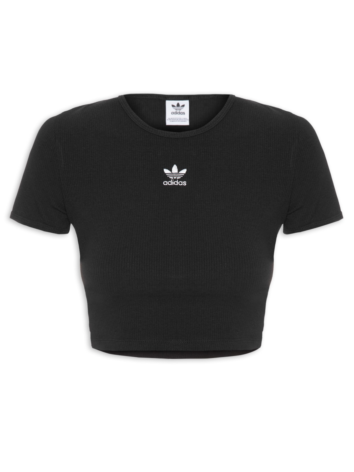 Adidas Originals Camiseta Feminina Ribana Cropped Preto
