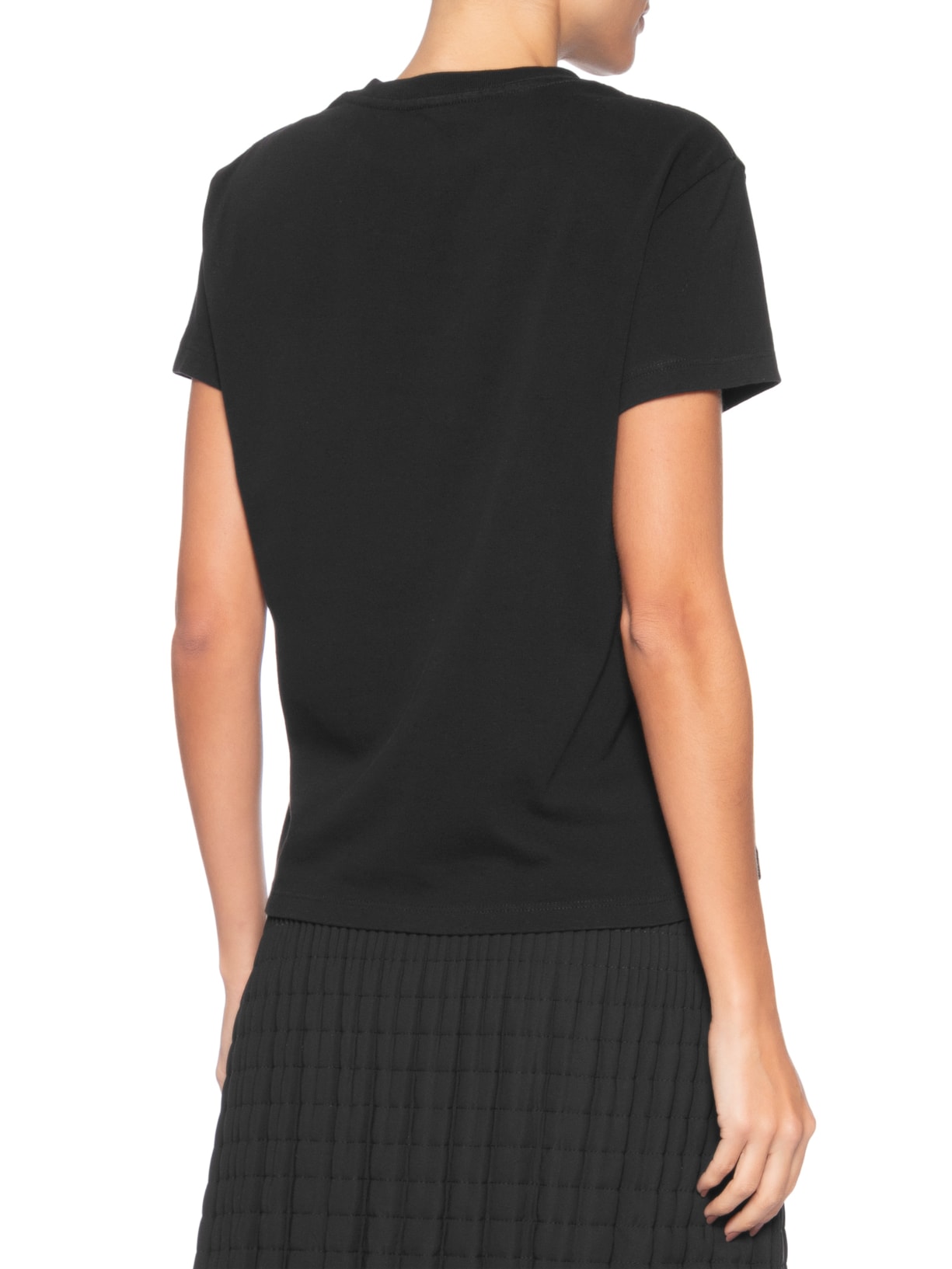 Camiseta Feminina Rosa Bordada Preto Osklen