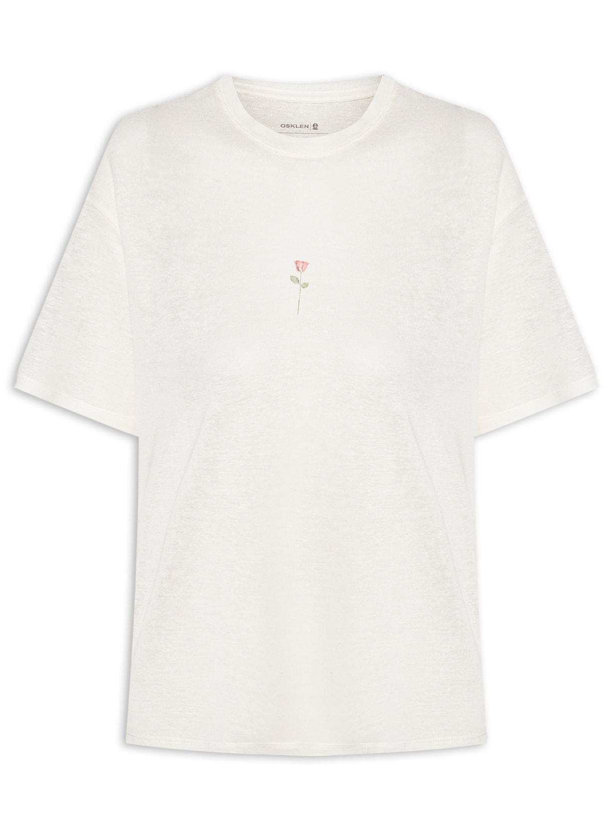 Camiseta Feminina Rosa Color - Branco