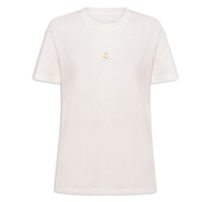 Camiseta Feminina Rosa Gold - Branco