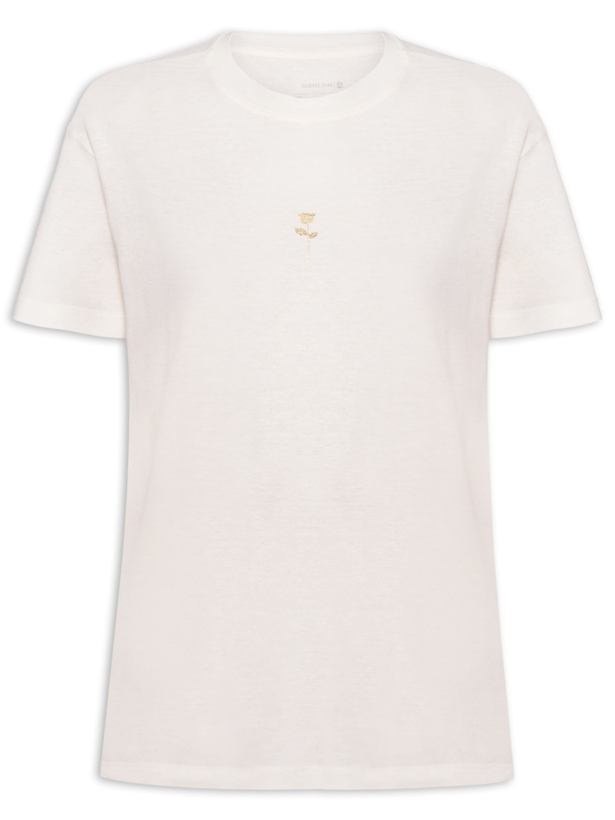 Camiseta Feminina Rosa Gold - Branco