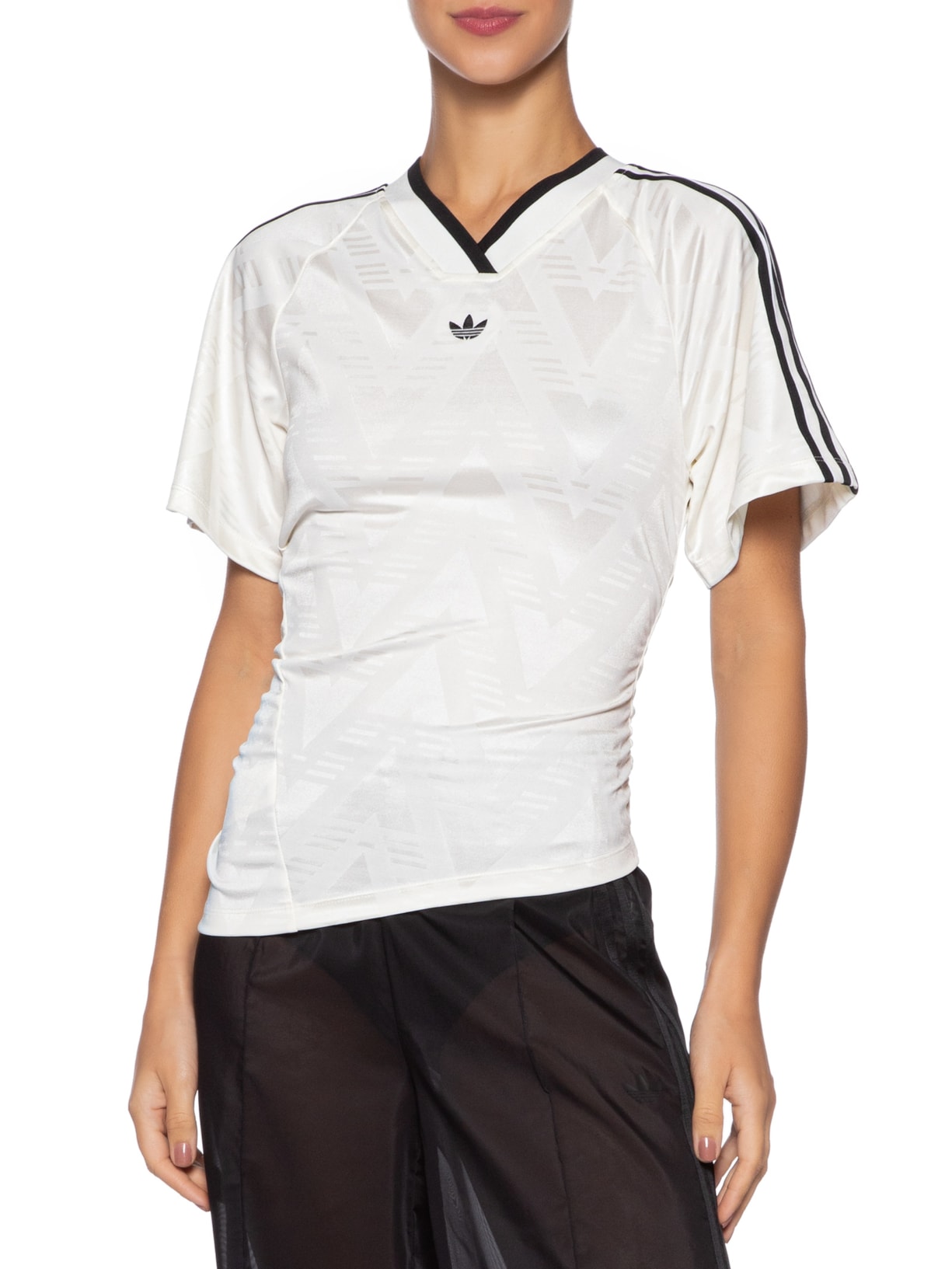 Camiseta Feminina Rouched Foot J Branco Adidas Originals