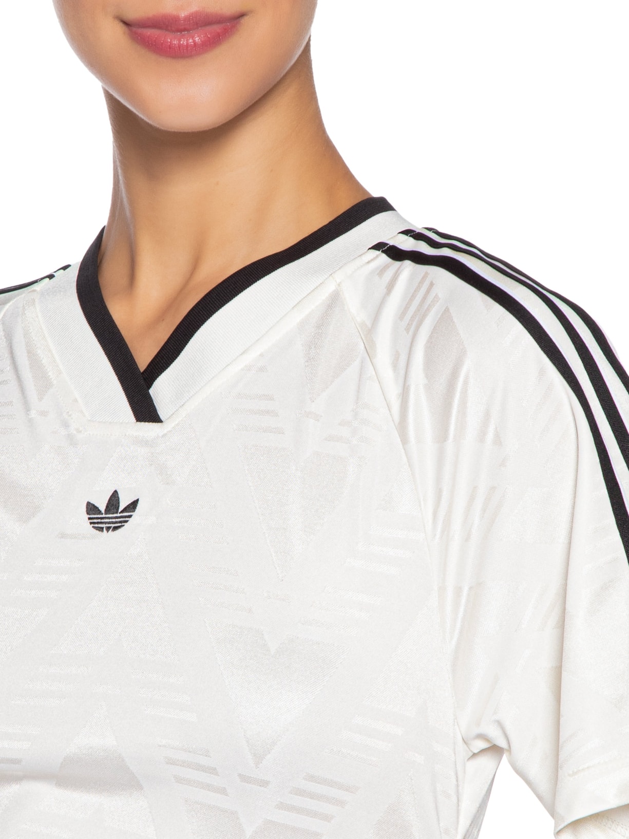 Camiseta Feminina Rouched Foot J Branco Adidas Originals