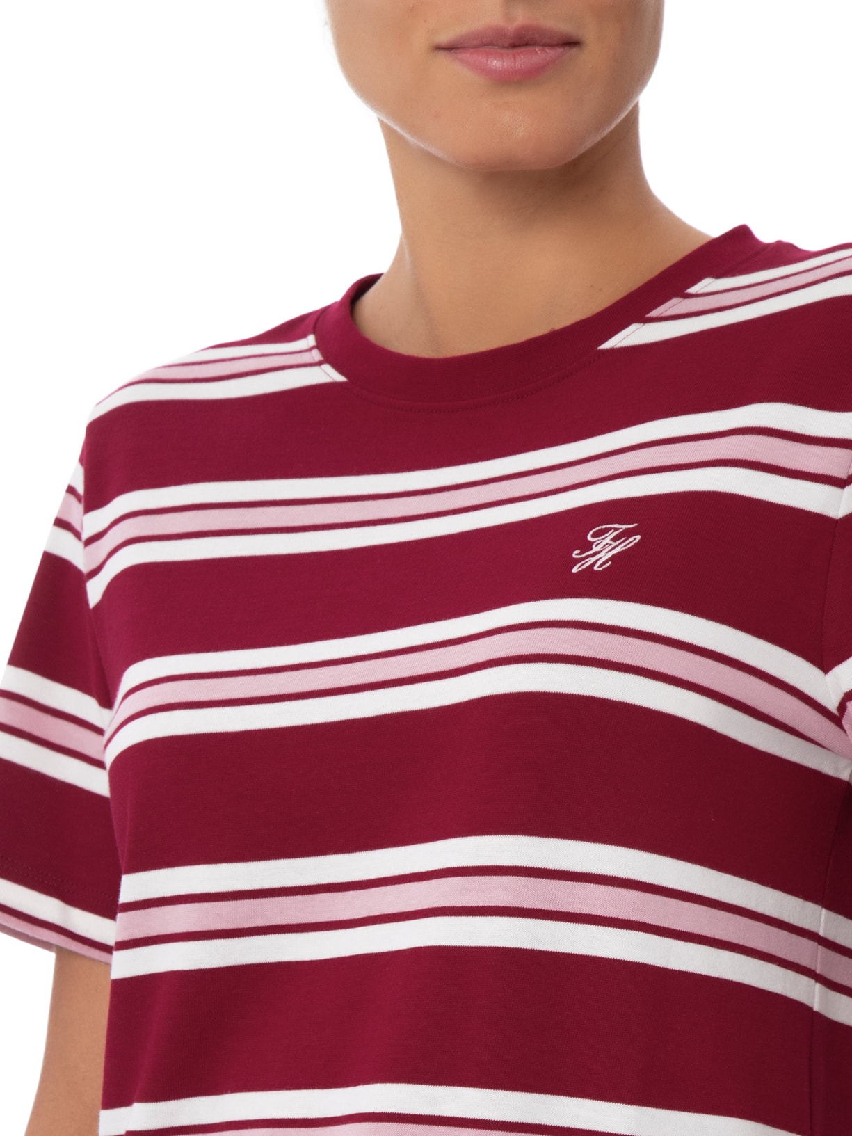 Camiseta Feminina Rugby Stp C-Nk Vermelho Tommy Hilfiger