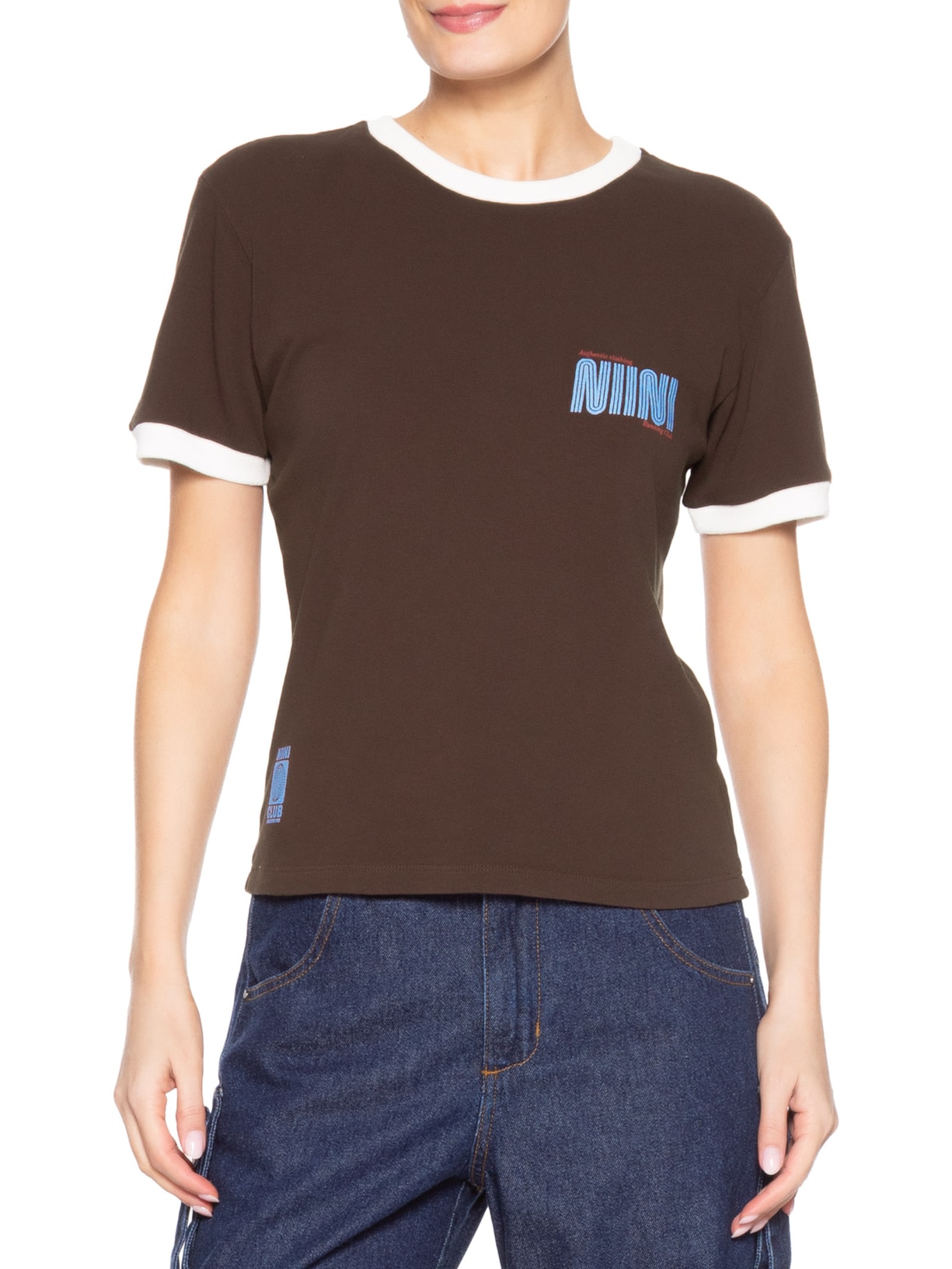 Camiseta Feminina Runner Marrom Niini