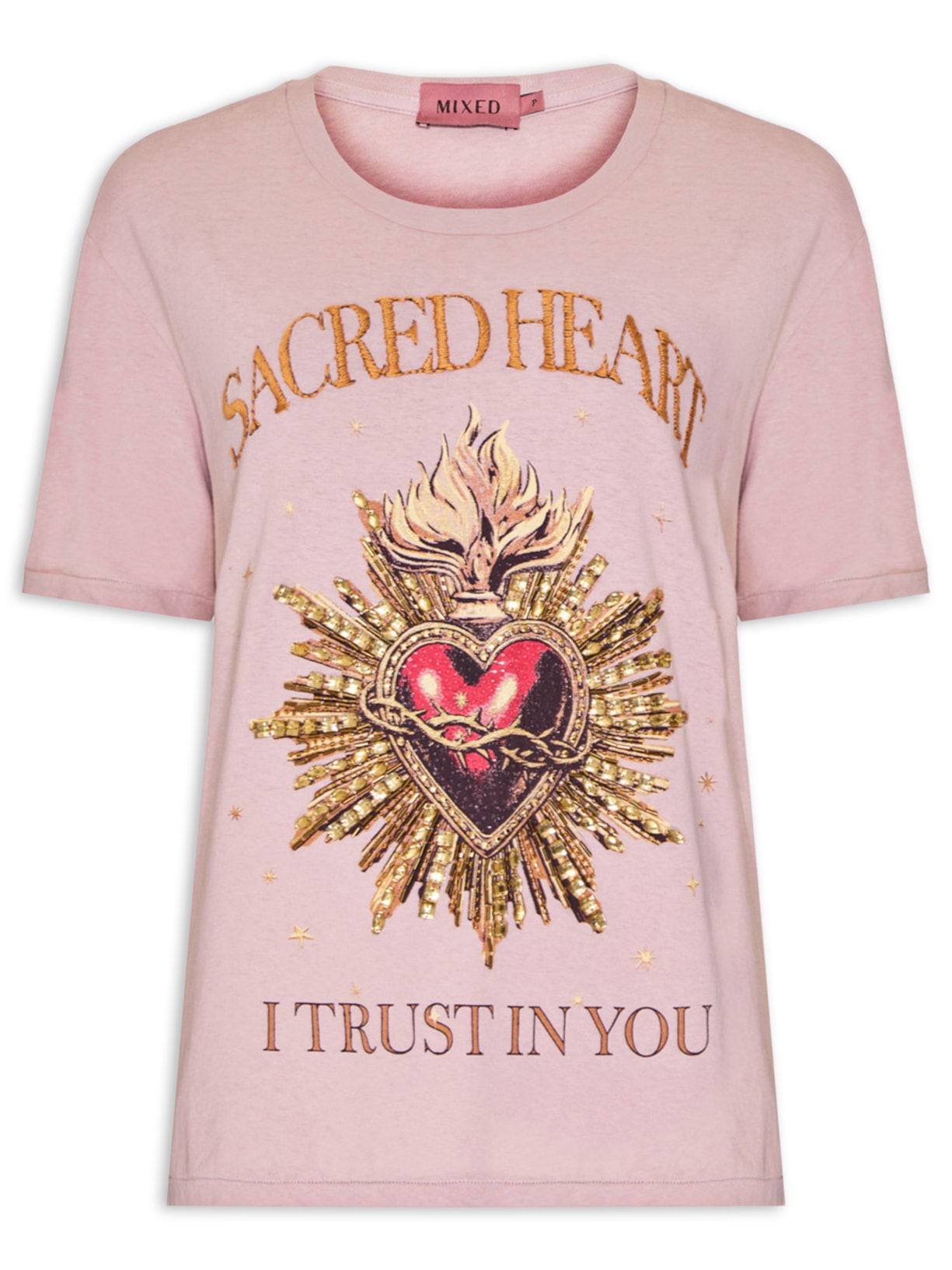 Camiseta Feminina Sacred Heart I26 Rosa Mixed