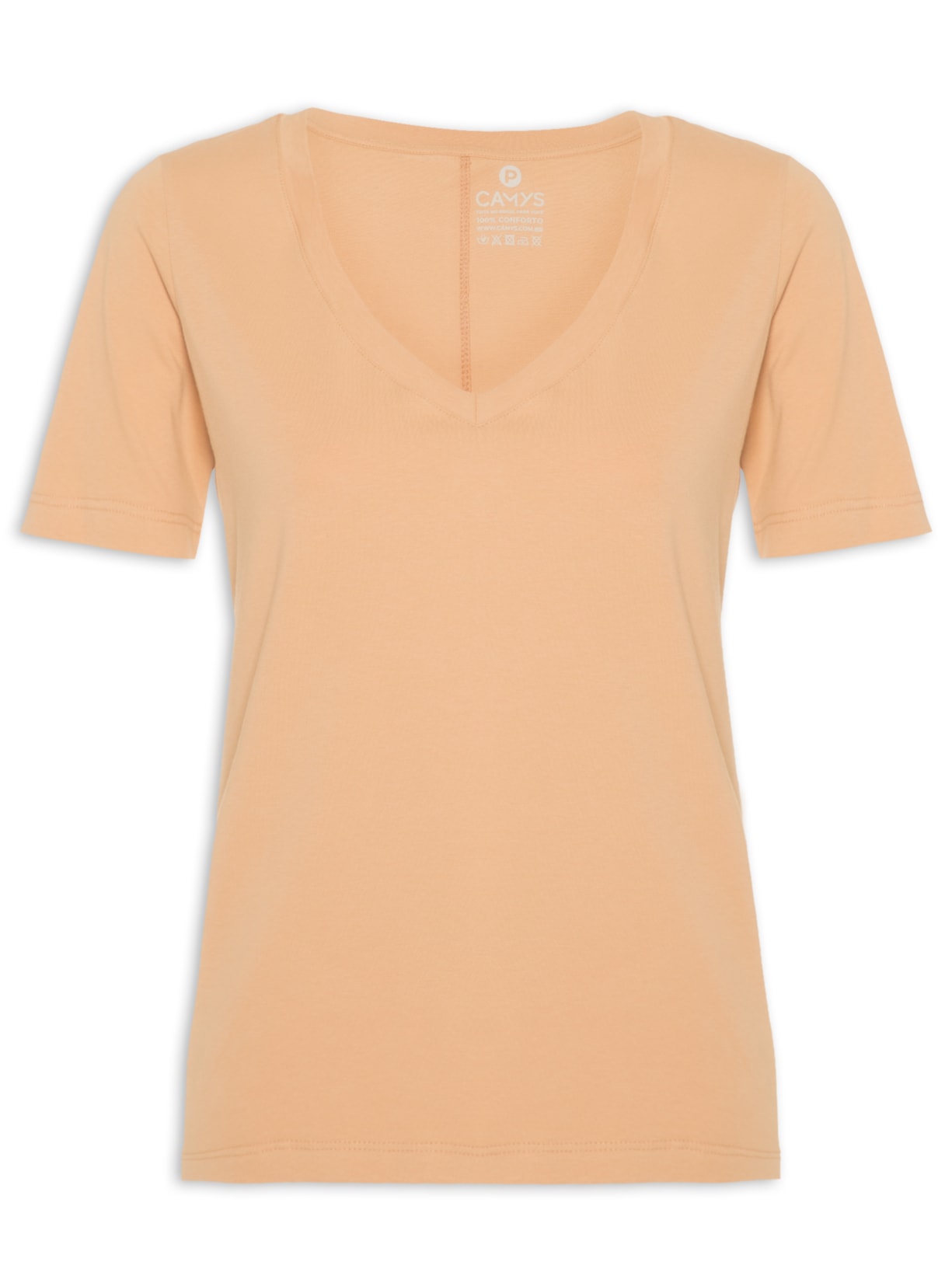 Camiseta Feminina Salva Looks - Bege
