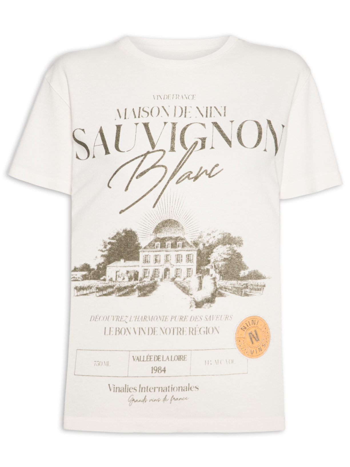 Camiseta Feminina Sauvignon Branco Niini