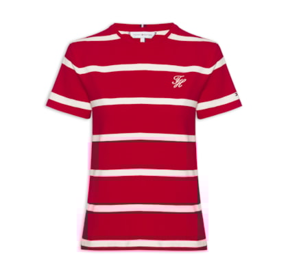 Camiseta Feminina Script Reg - Vermelho