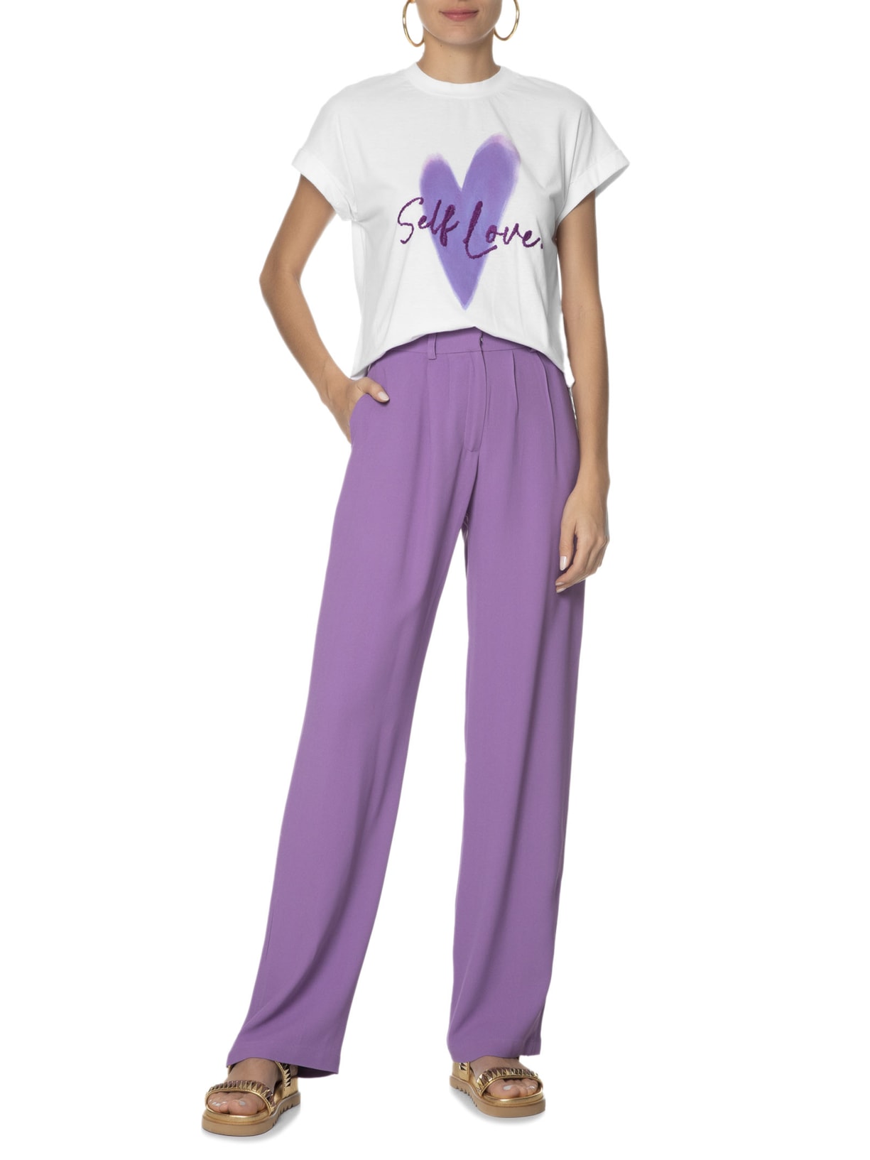 Camiseta Feminina Selfie Love Branco Twenty Four Seven