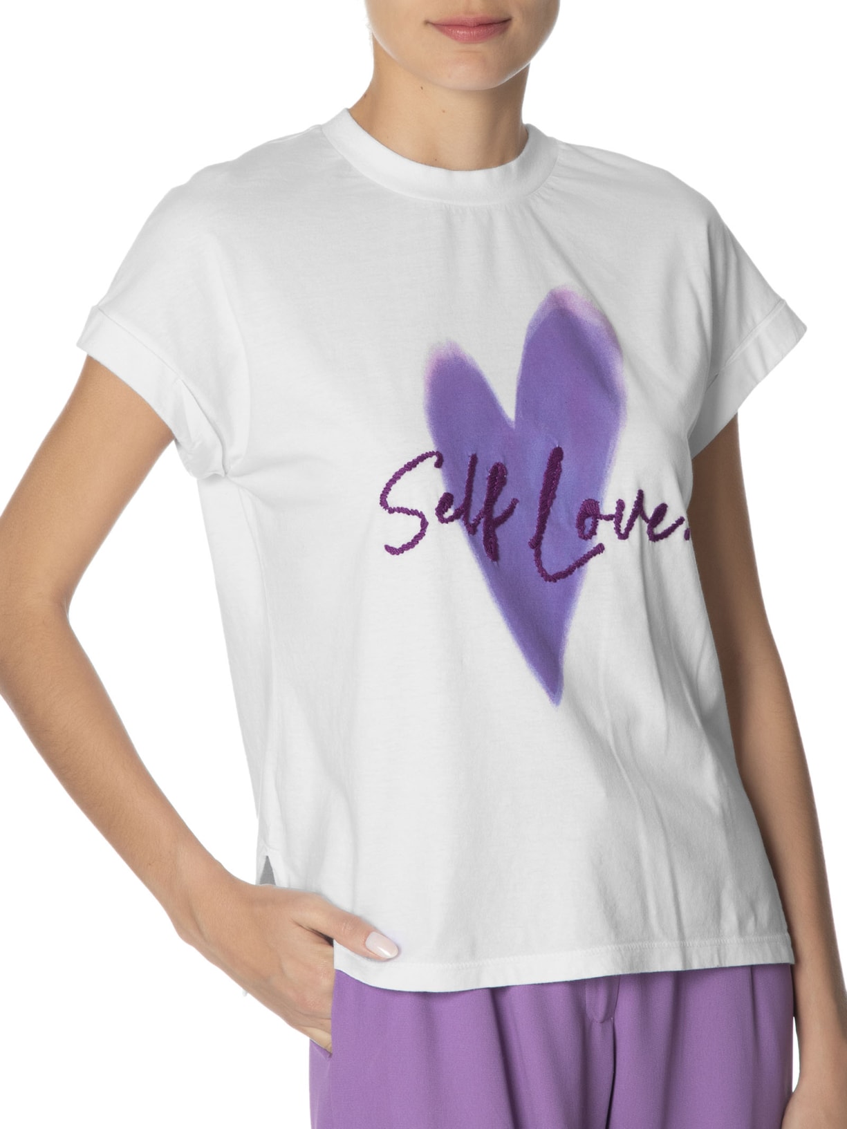Camiseta Feminina Selfie Love Branco Twenty Four Seven