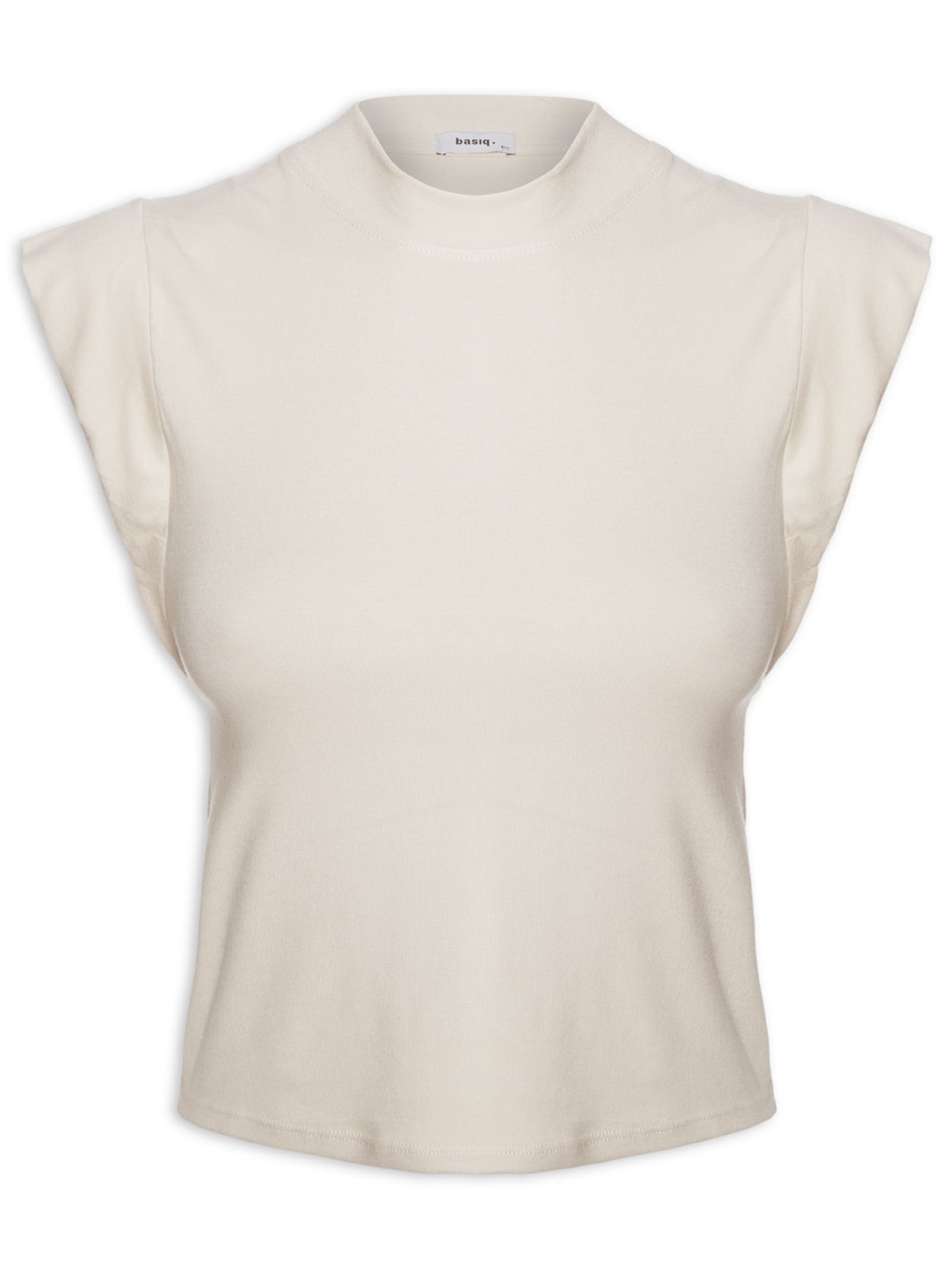 Camiseta Feminina Sem Manga Básica - Bege