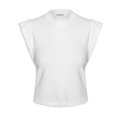 Camiseta Feminina Sem Manga Básica - Branco
