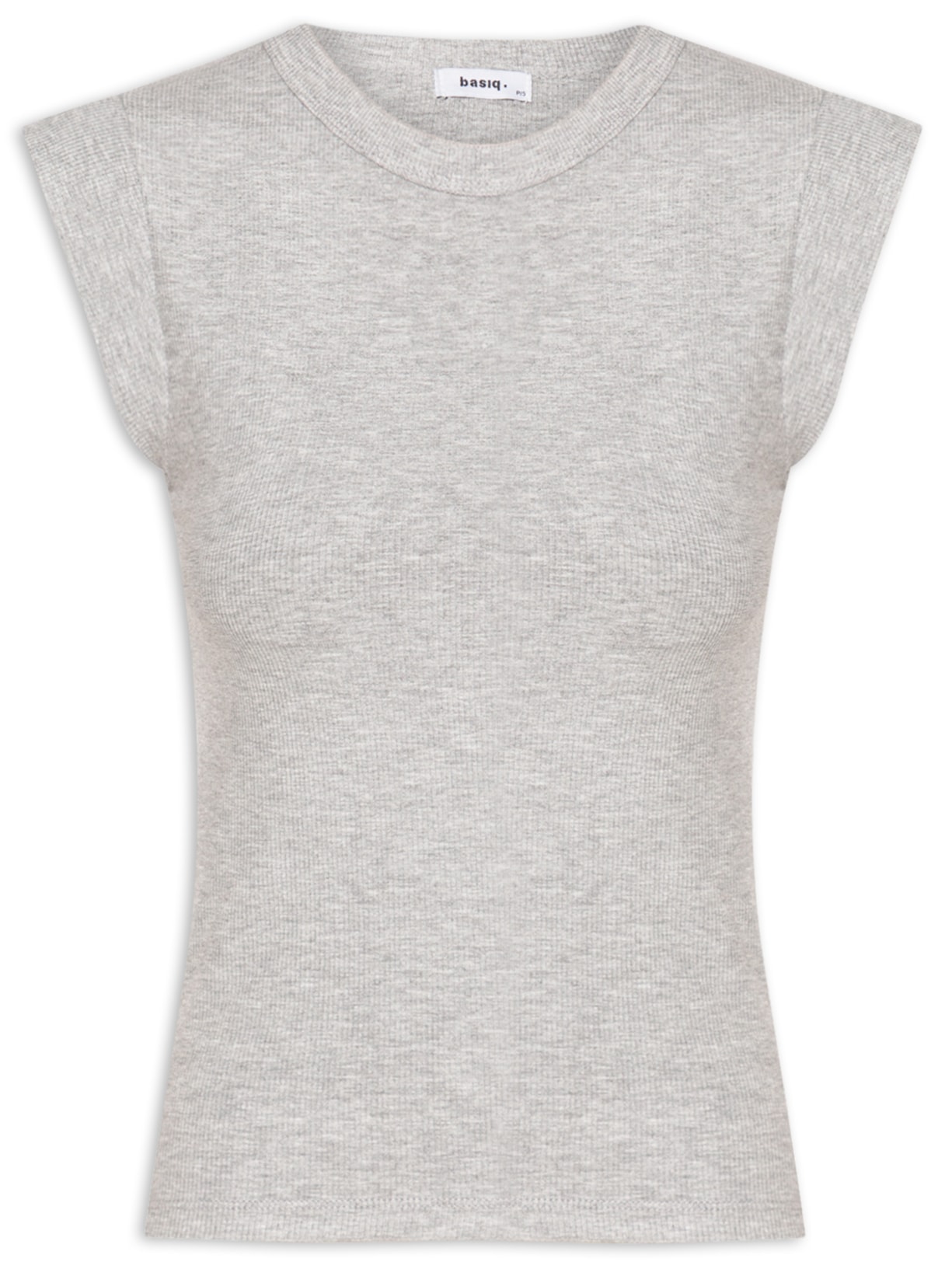 Camiseta Feminina Sem Manga Básica - Cinza