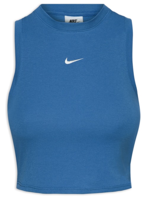 Camiseta Feminina Sem Manga Essential - Azul