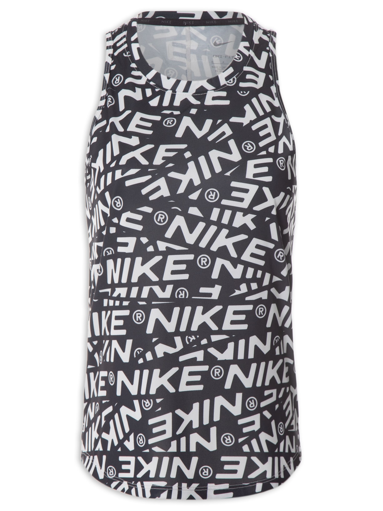 Camiseta Feminina Sem Manga One Df Std Tank Aop Hybrd - Preto