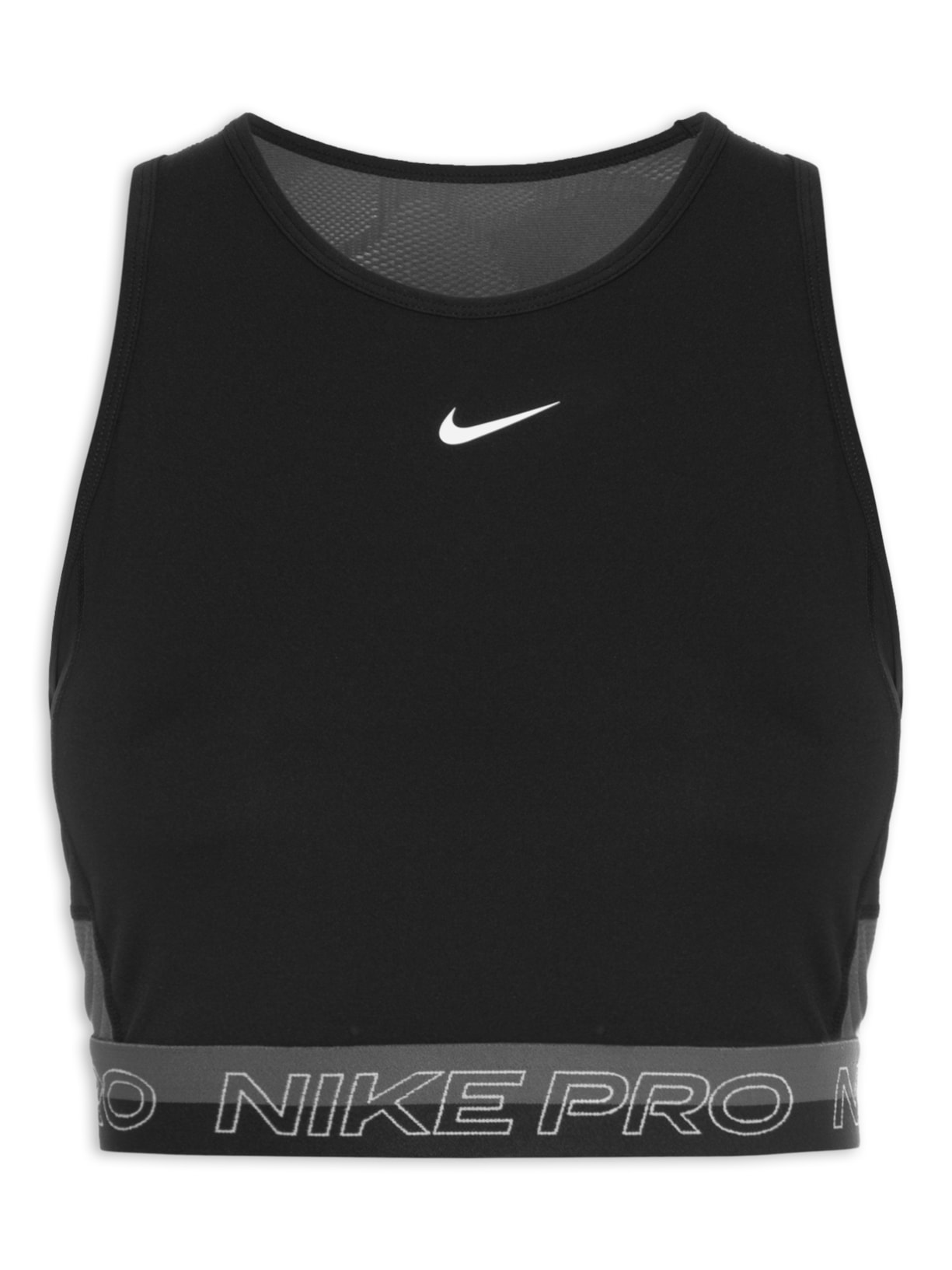 Camiseta Feminina Sem Manga W Np Df Crop Tank Femme - Preto