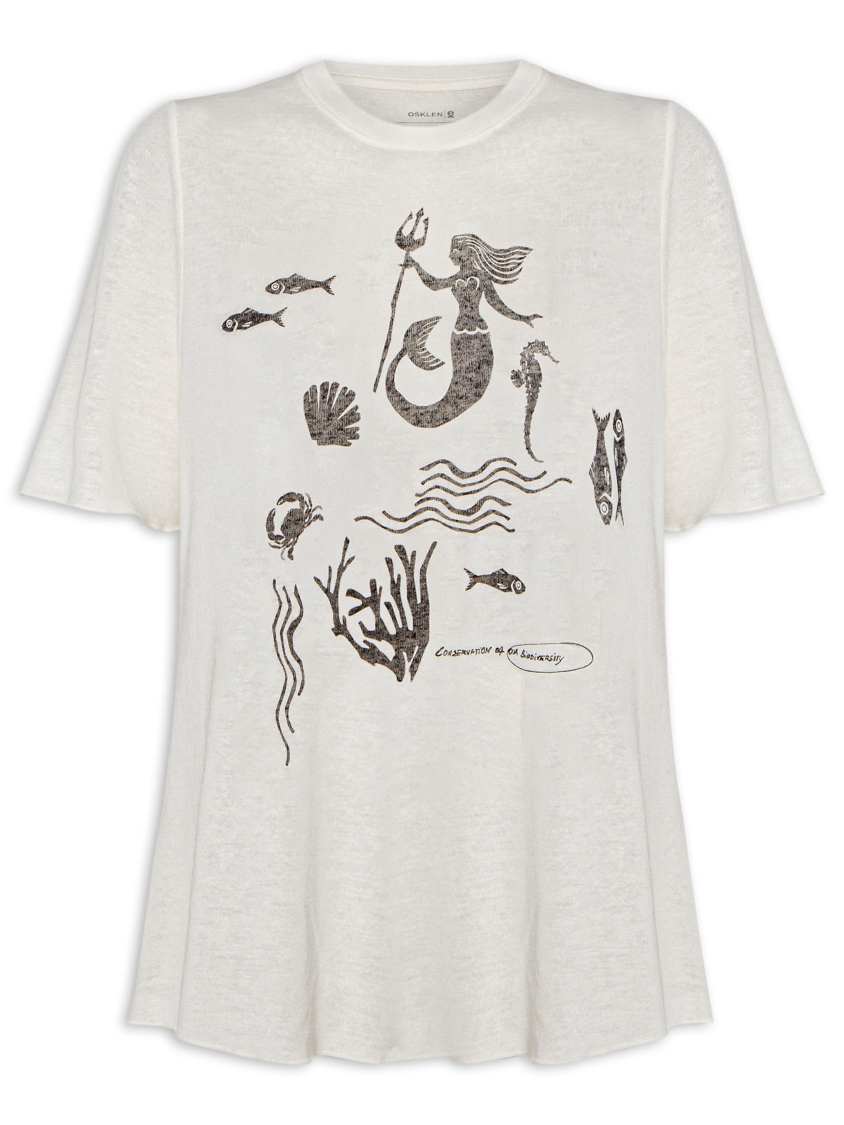 Camiseta Feminina Sereia - Off White