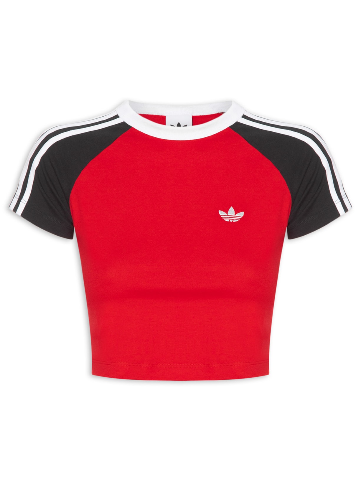 Camiseta Feminina Short Sleeve T Baby Vermelho Adidas Originals